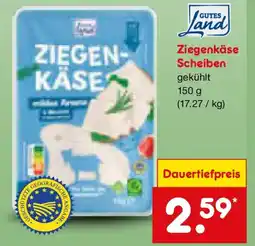 Netto Marken-Discount GUTES Land Ziegenkäse Scheiben Angebot
