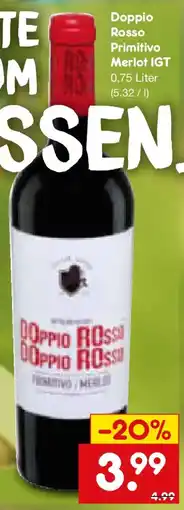 Netto Marken-Discount Doppio Rosso Primitivo Merlot IGT Angebot