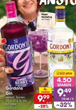 Netto Marken-Discount GORDON'S Gin Angebot