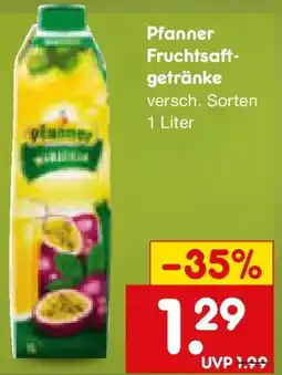 Netto Marken-Discount Pfanner Fruchtsaftgetränke Angebot