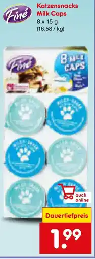 Netto Marken-Discount Fine Katzensnacks Milk Caps Angebot