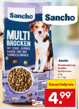 Netto Marken-Discount Sancho Hundenahrung trocken Angebot