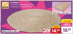 Netto Marken-Discount DEKOR Juteteppich Angebot