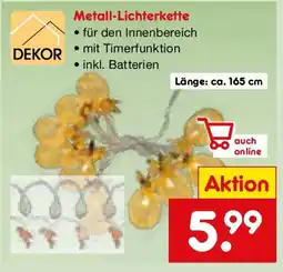 Netto Marken-Discount DEKOR Metall-Lichterkette Angebot