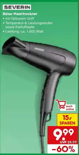 Netto Marken-Discount SEVERIN Reise-Haartrockner Angebot