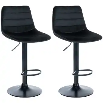 Netto Marken-Discount CLP 2er Set Barhocker Lex I Samt-Bezug I Höhenverstellbar Angebot