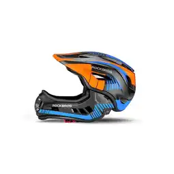 Netto Marken-Discount Rockbros Kinder Fahrradhelm mit Kinnschutz Schwarz / Orange M Angebot
