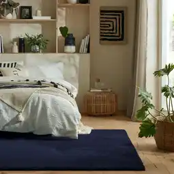 Netto Marken-Discount Teppich uni Dunkelblau 200 x 290 cm - GIPPING Kadima Design Angebot
