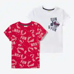 NKD Kinder-Jungen-T-Shirt mit hohem Baumwollanteil, 2er-Pack Angebot