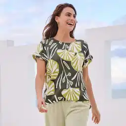 NKD Damen-Bluse aus Vikose-Leinen-Mix Angebot