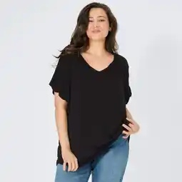 NKD Damen-T-Shirt mit V-Ausschnitt, große Größen Angebot