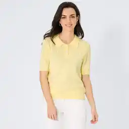 NKD Damen-Poloshirt in Ajour-Strick-Design Angebot