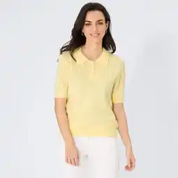 NKD Damen-Poloshirt in Ajour-Strick-Design Angebot