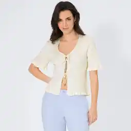 NKD Damen-Strick-T-Shirt mit Rüsche am Saum Angebot