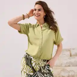 NKD Damen-Kurzarmbluse aus Viskose-Leinen-Mix Angebot