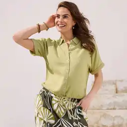 NKD Damen-Kurzarmbluse aus Viskose-Leinen-Mix Angebot