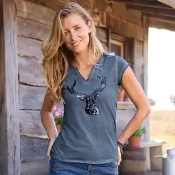 NKD Damen-Trachten-T-Shirt mit Hirsch-Motiv Angebot