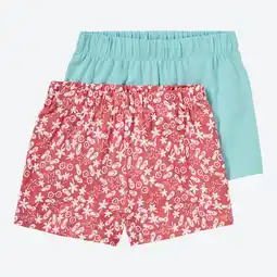 NKD Kinder-Mädchen-Shorts aus Baumwolle, 2er-Pack Angebot