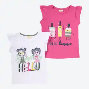 NKD Kinder-Mädchen-T-Shirt aus Baumwolle, 2er-Pack Angebot