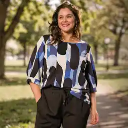 NKD Damen-Langarmshirt mit Allover-Print, große Größen Angebot