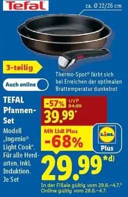 Lidl TEFAL Pfannen Set Angebot