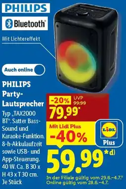 Lidl PHILIPS Party Lautsprecher Angebot