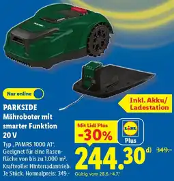 Lidl PARKSIDE Mähroboter mit smarter Funktion 20 V Angebot