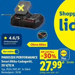 Lidl PARKSIDE PERFORMANCE Smart Akku-Ladegerät, 20 V/12 A Angebot