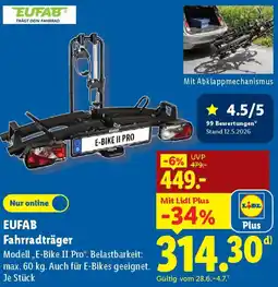 Lidl EUFAB Fahrradträger Angebot