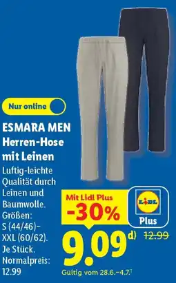 Lidl ESMARA MEN Herren-Hose mit Leinen Angebot