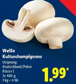 Lidl Weiße Kulturchampignons Angebot