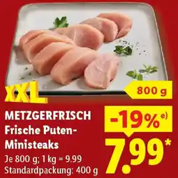 Lidl METZGERFRISCH Frische Puten Ministeaks Angebot