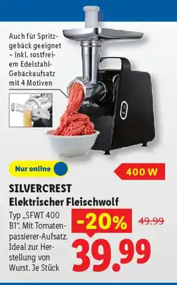 Lidl SILVERCREST Elektrischer Fleischwolf Angebot