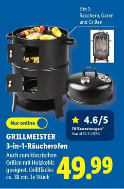 Lidl GRILLMEISTER 3-in-1-Räucherofen Angebot