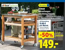 Lidl DOBAR Beistellwagen mit Edelstahlplatte Angebot