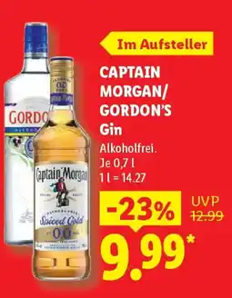 Lidl CAPTAIN MORGAN/ GORDON'S Gin Angebot