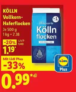 Lidl KÖLLN Vollkorn- Haferflocken Angebot