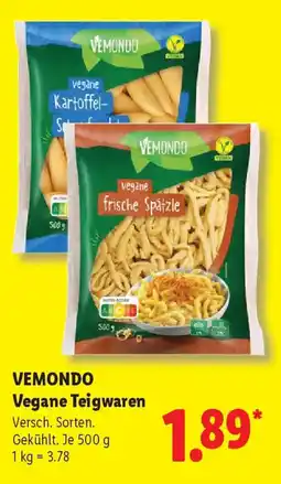 Lidl VEMONDO Vegane Teigwaren Angebot