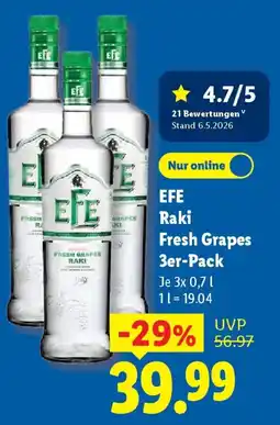 Lidl EFE Raki Fresh Grapes 3er-Pack Angebot