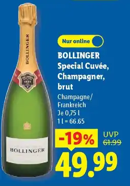 Lidl BOLLINGER Special Cuvée, Champagner, brut Angebot