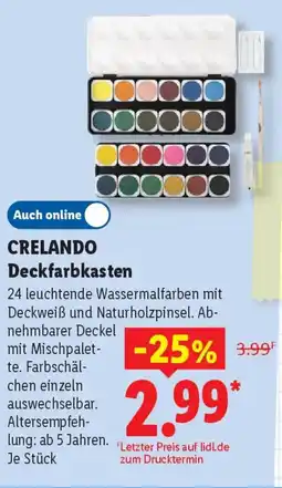 Lidl CRELANDO Deckfarbkasten Angebot