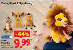 Lidl SIMBA Plüschtier Angebot