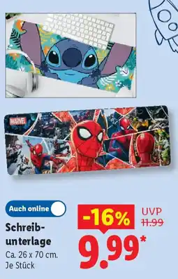 Lidl Schreibunterlage Angebot