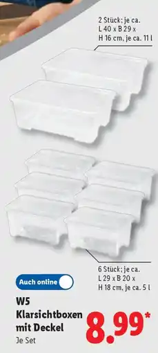 Lidl W5 Klarsichtboxen mit Deckel Angebot