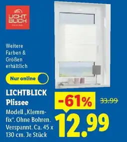 Lidl LICHTBLICK Plissee Angebot
