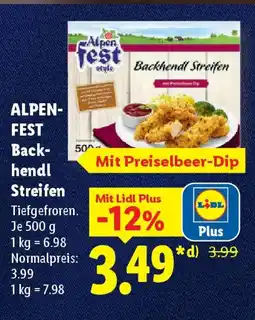 Lidl ALPENFEST Backhendl Streifen Angebot