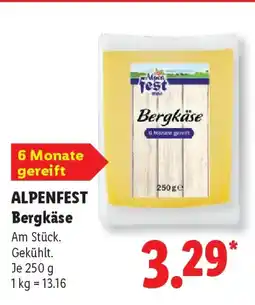 Lidl ALPENFEST Bergkäse Angebot