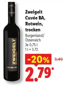 Lidl Zweigelt Cuvée BA, Rotwein, trocken Angebot