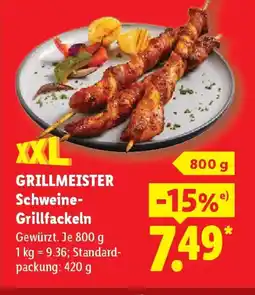 Lidl GRILLMEISTER Schweine- Grillfackeln Angebot