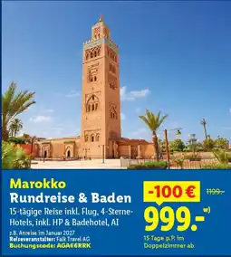 Lidl Marokko Rundreise & Baden Angebot